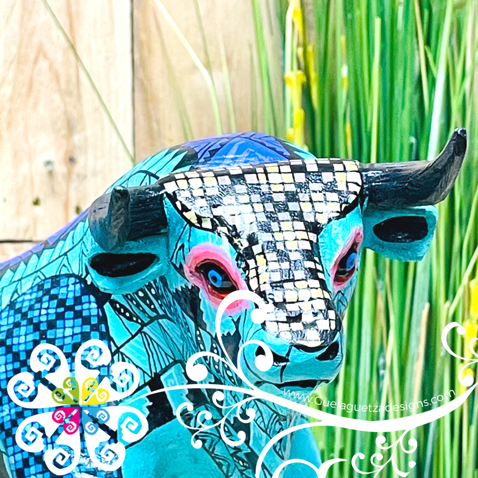 Large Bull Alebrije- Handcarve Wood Decoration Figure