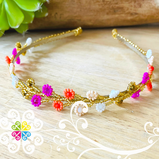 Beaded Daisy Headband