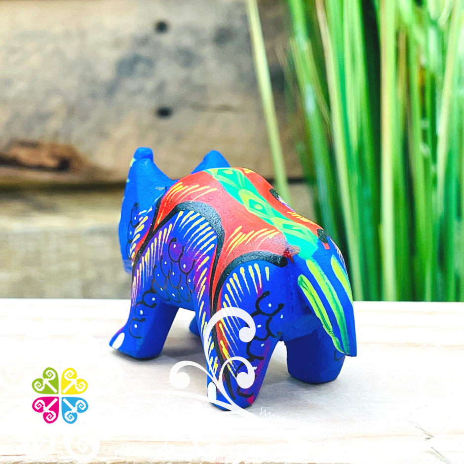 Rhino Alebrije- Handcarve Wood Decoration Figure