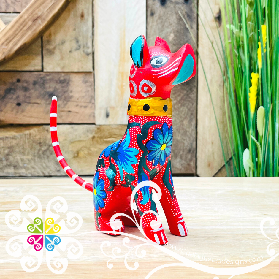 Medium Dog Alebrije- Handcarve Wood Decoration Figure