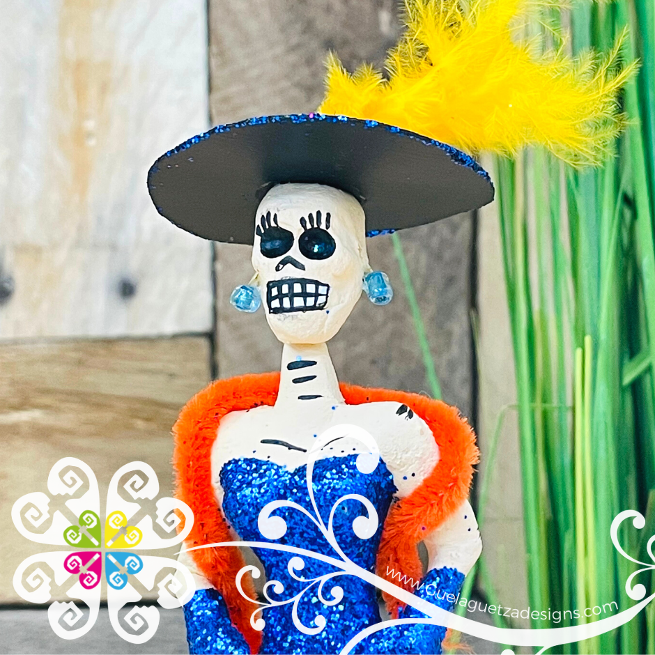 Royal Blue Little Clay Catrina - Catrina Brillantina