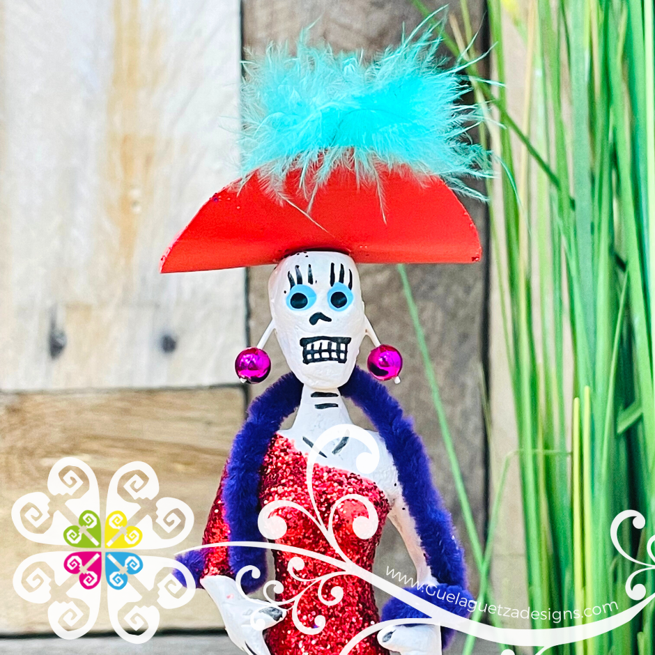 Red Little Clay Catrina - Catrina Brillantina