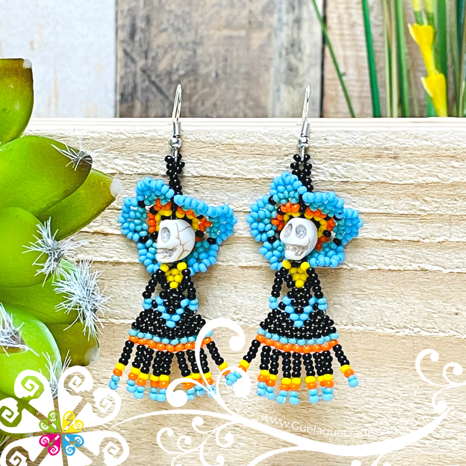 Beaded Dancing Catrina Earrings