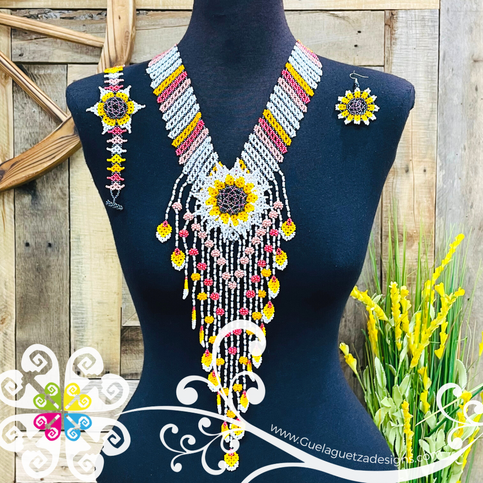 Sunflower V Style Beaded Set