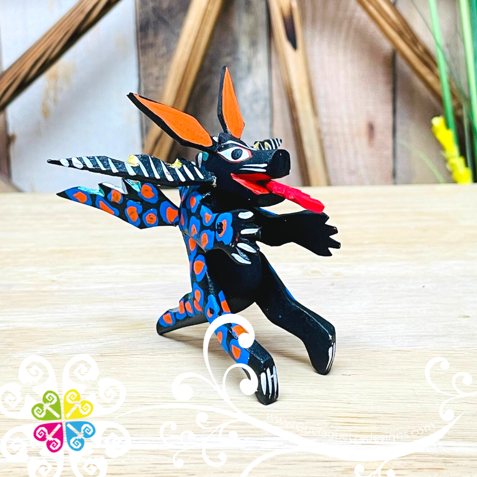 Mini Dragon Alebrije - Handcarve Wood Decoration Figure