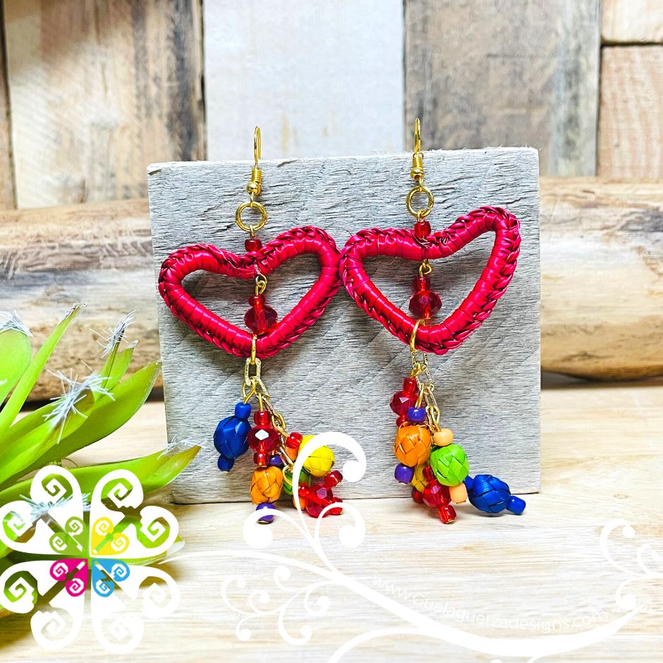 Lovely Heart - Palm Earrings