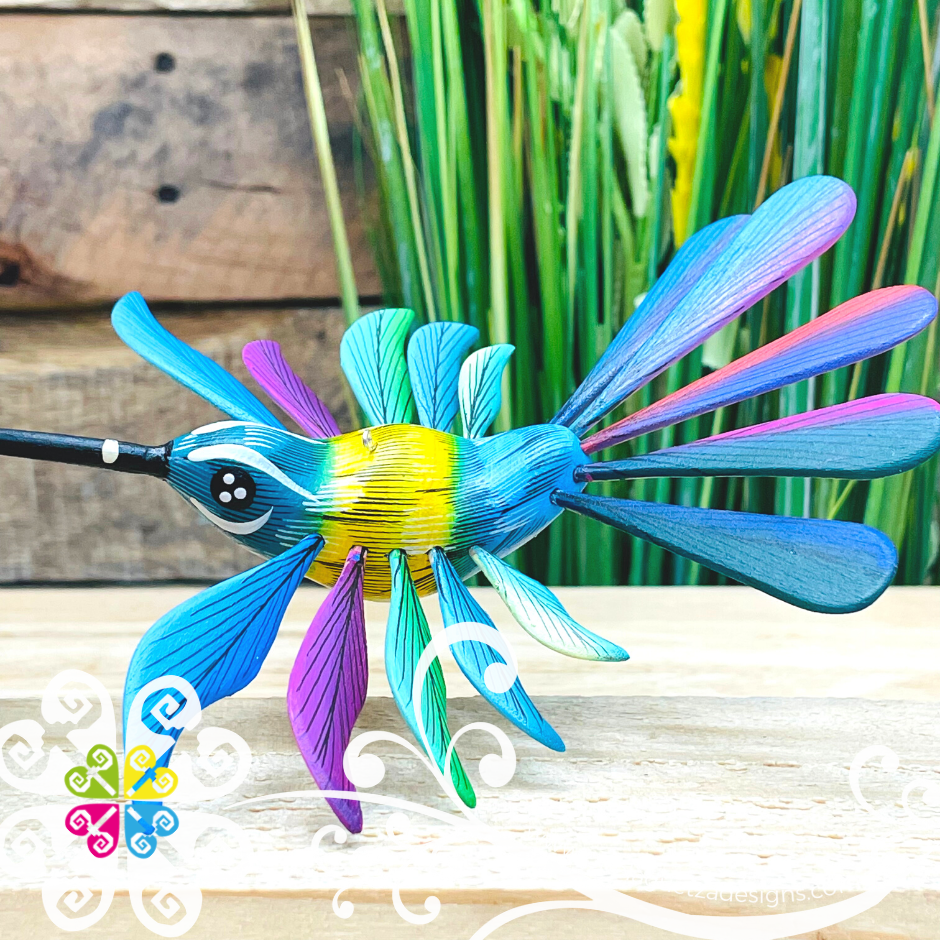 Medium Hummingbird Alebrije- Handcarve Wood Decoration Figure