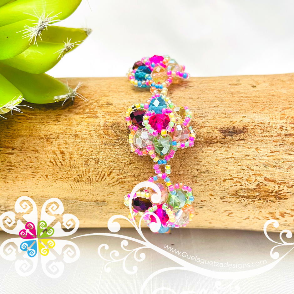 Trio Flower Beaded Bracelet