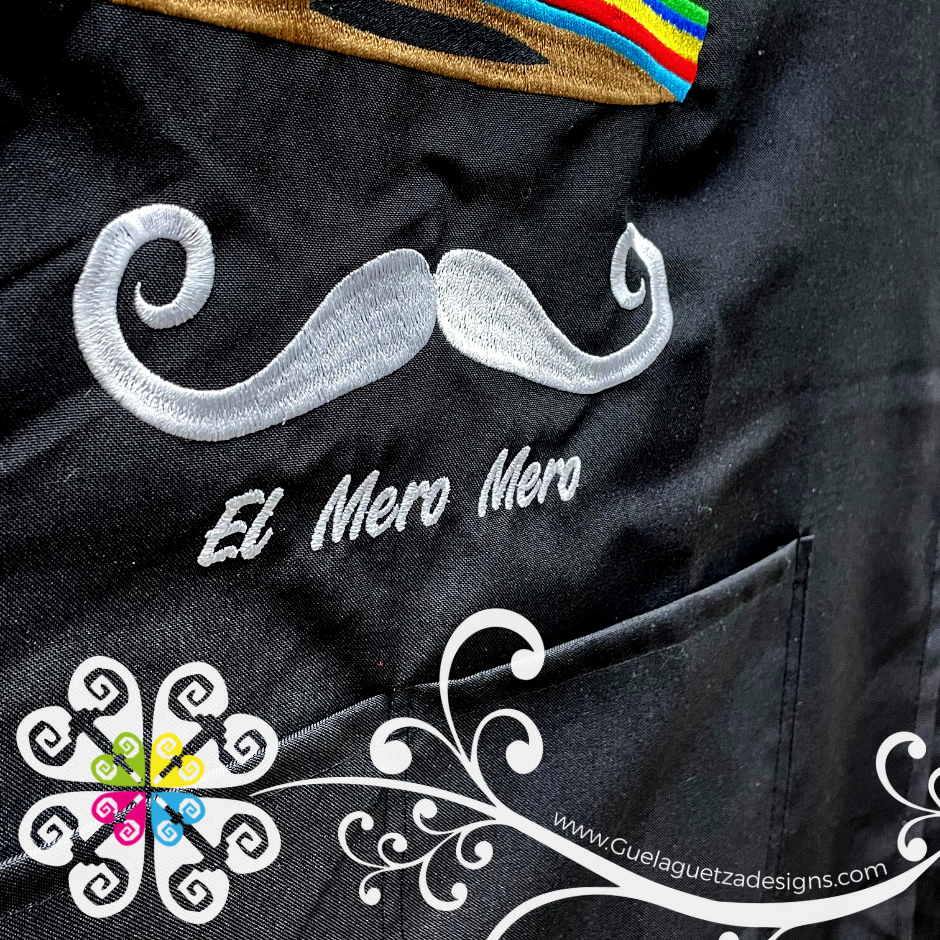 El Mero Mero Men Embroider Apron - Mandil Loteria