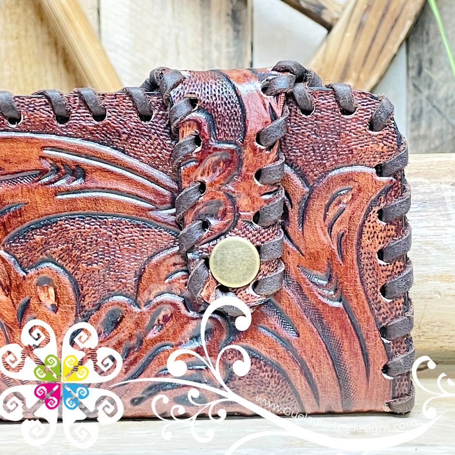 Hand Paint Leather Wallet – Guelaguetza Designs