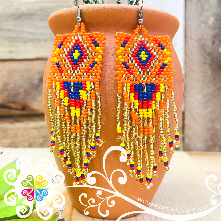 Cuadro Rhombus Beaded Earrings