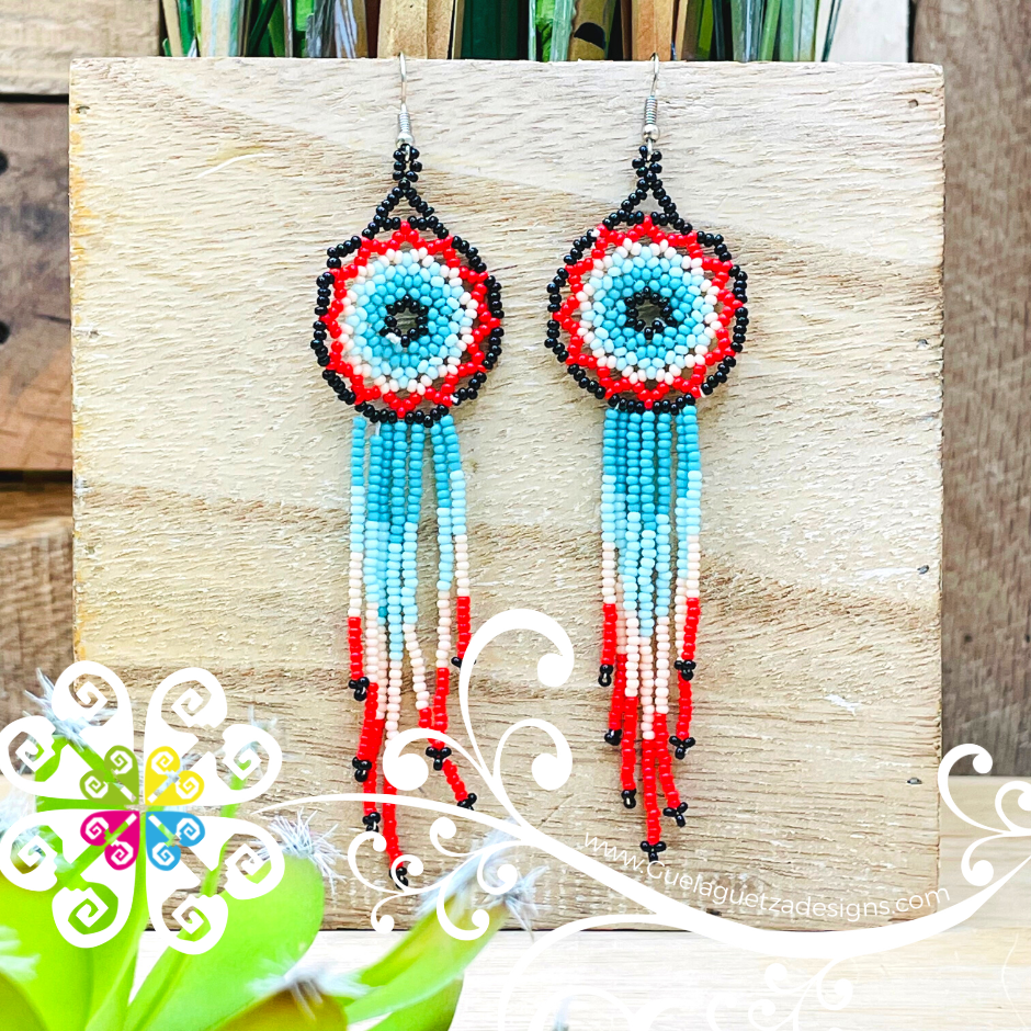 Dream Catcher Beaded Earrings