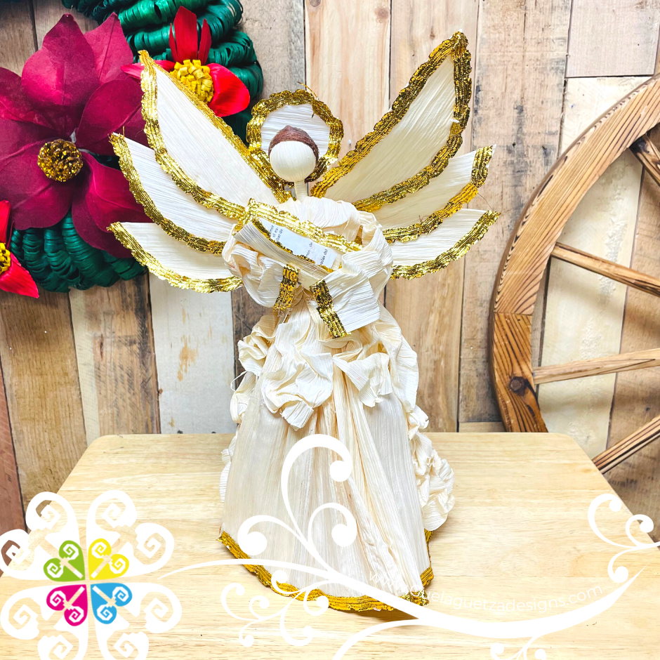 Large Angel Corn Husk Tree Topper