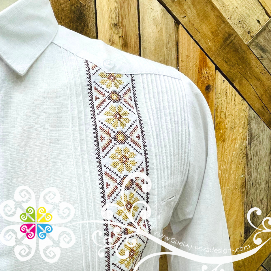 Earth Strips Guayabera - Linen Guayabera