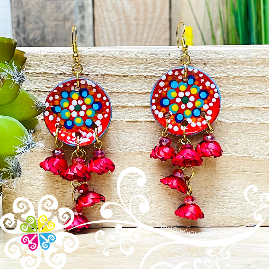 Rainbow Flora Earrings - Palm Earrings