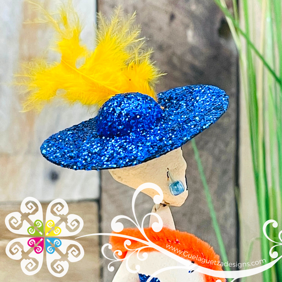 Royal Blue Little Clay Catrina - Catrina Brillantina