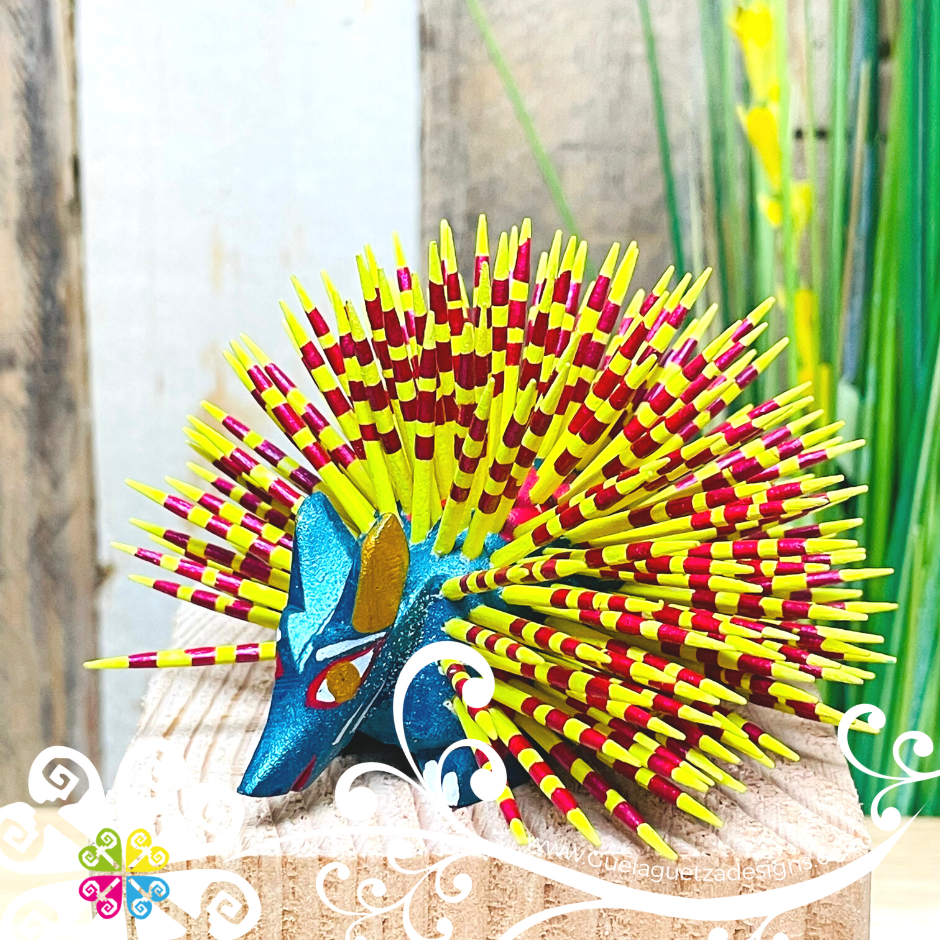 Medium Porcupine Alebrije- Handcarve Wood Decoration Figure