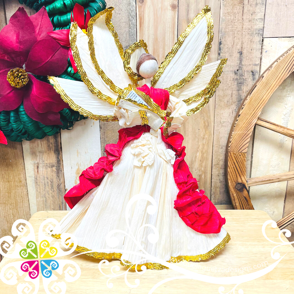 Large Angel Corn Husk Tree Topper