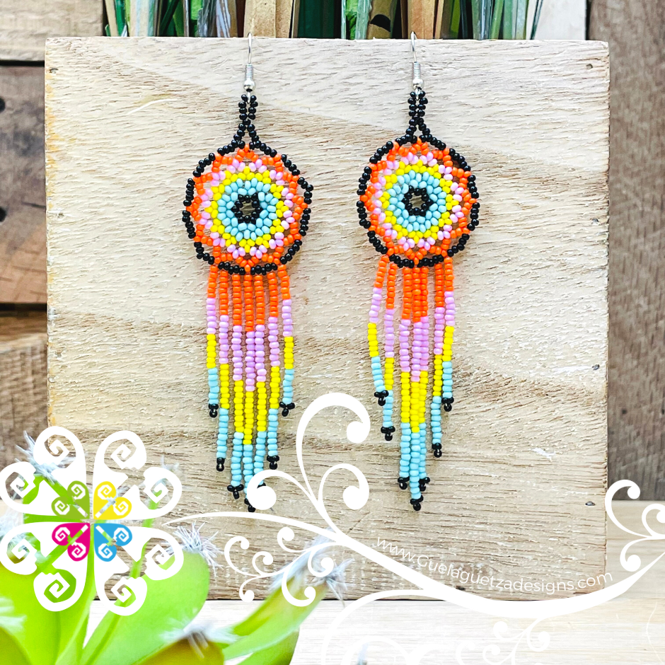 Dream Catcher Beaded Earrings