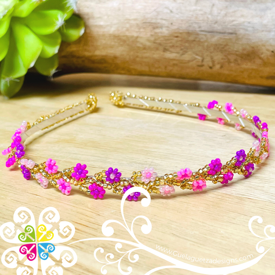 Floral Vine Beaded Headband