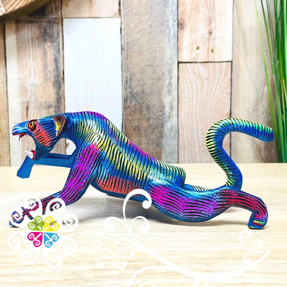 Small Jaguar Alebrije - Handcarve Wood Decoration Figure