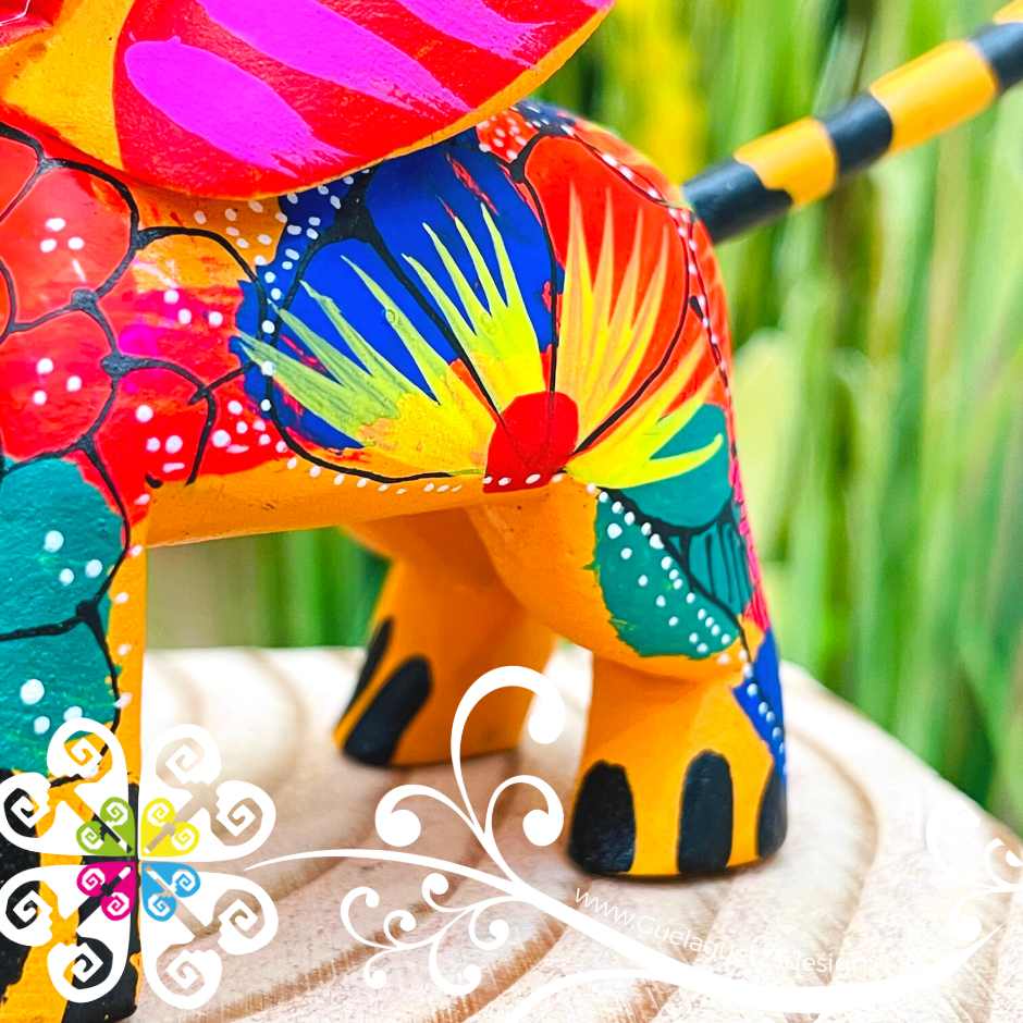 Small Elephant Alebrije- Handcarve Wood Decoration Figure