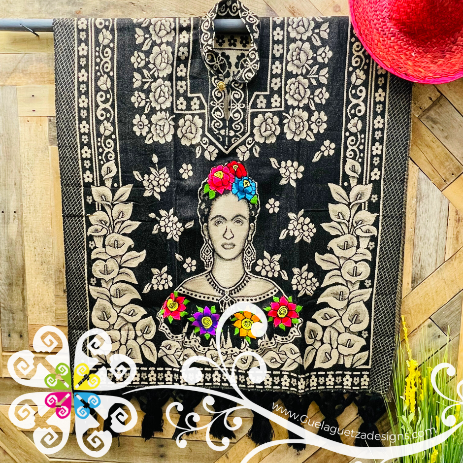 Frida Long Poncho - Gaban Bordado