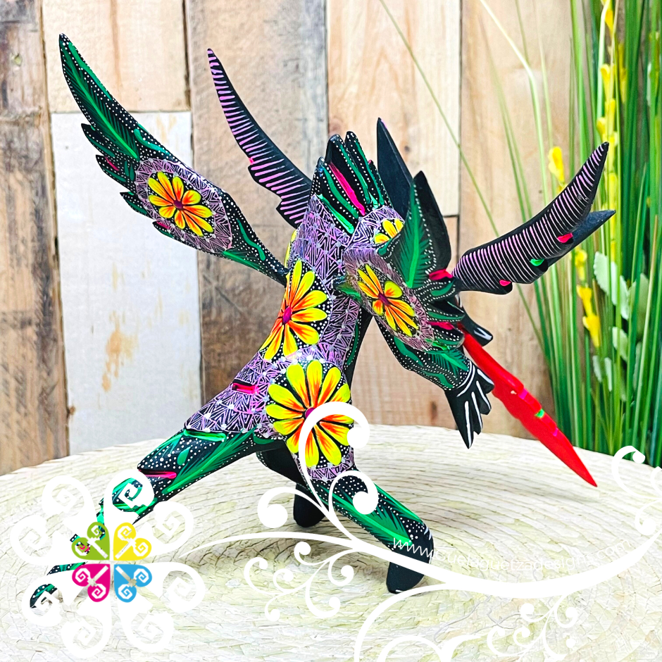 Medium Dragon Alebrije- Handcarve Wood Decoration Figure