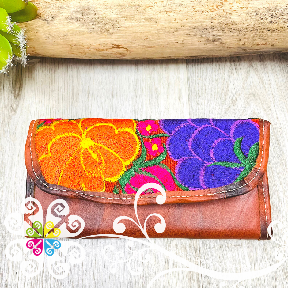 Snap Embroidery Wallet