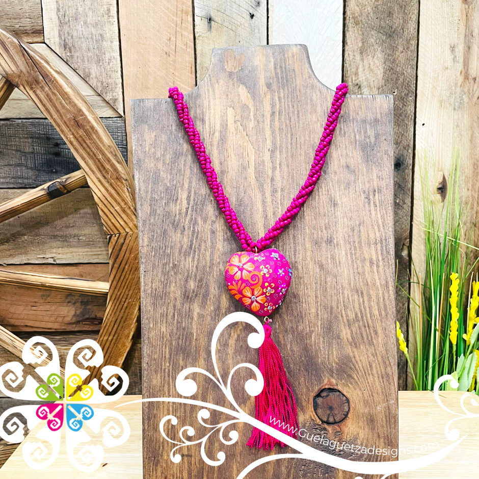 Multicolor Yoselin Heart Necklace - Artisan Necklace