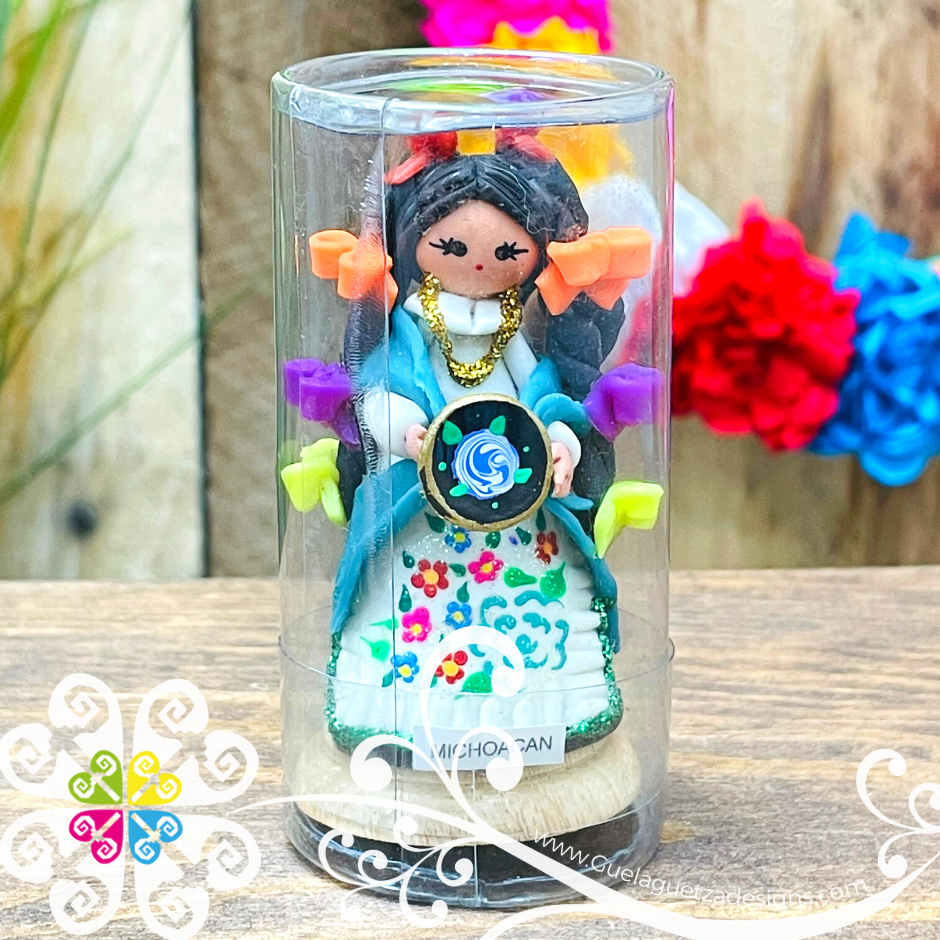 16- Michoacan Little Doll Figurine - Fondant Doll