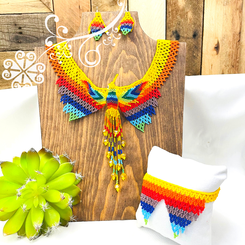 Hummingbird Set - Beaded Jewelry Set