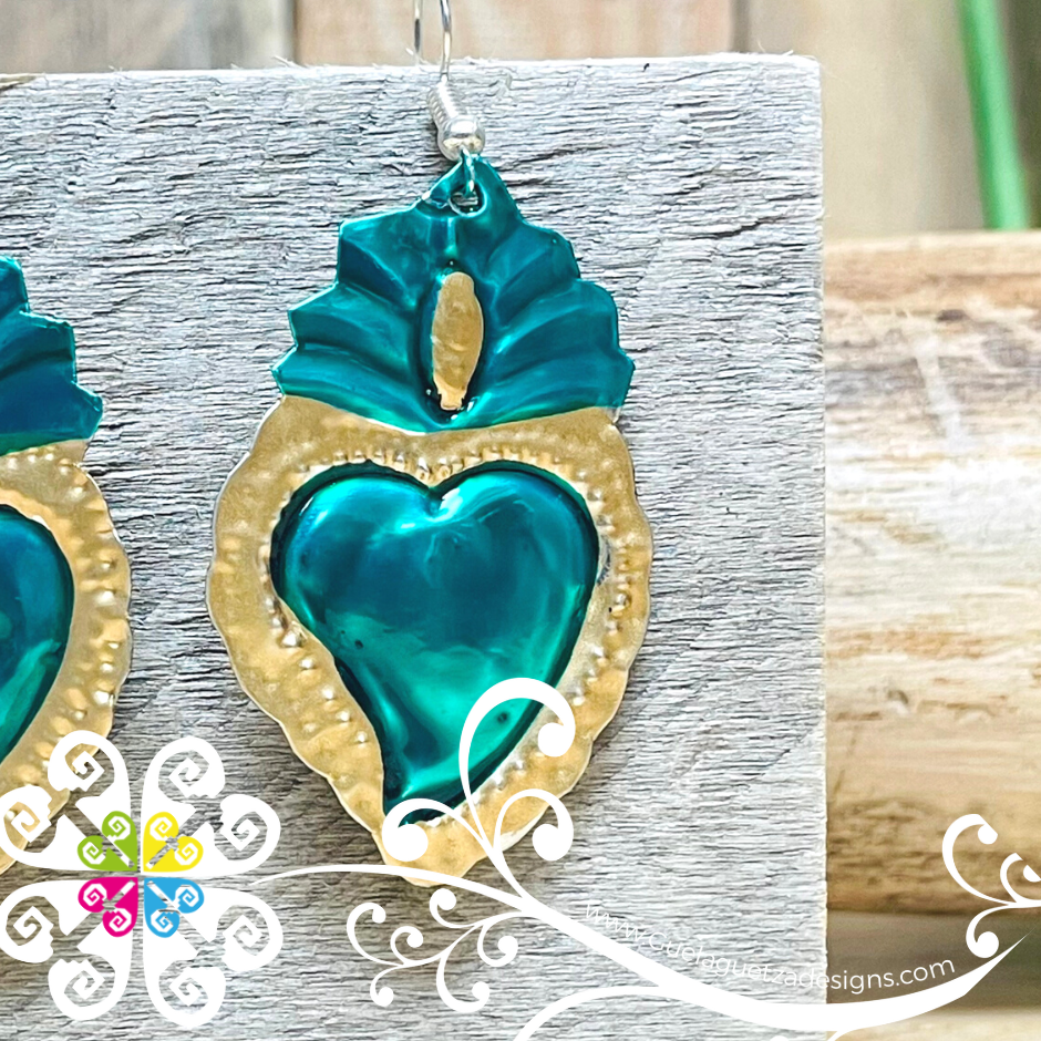 Colores Mini Hearts - Hojalata Earrings