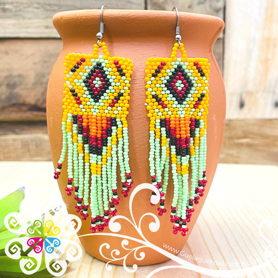 Cuadro Rhombus Beaded Earrings