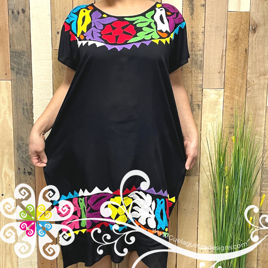 Pajaros Embroider Dress - Vestido Doble Bordado