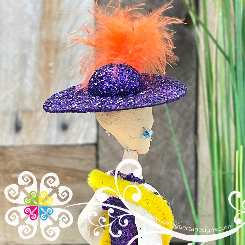 Purple Little Clay Catrina - Catrina Brillantina