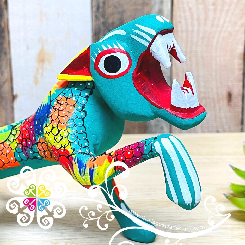 Medium Jaguar Alebrije - Handcarve Wood Decoration Figure