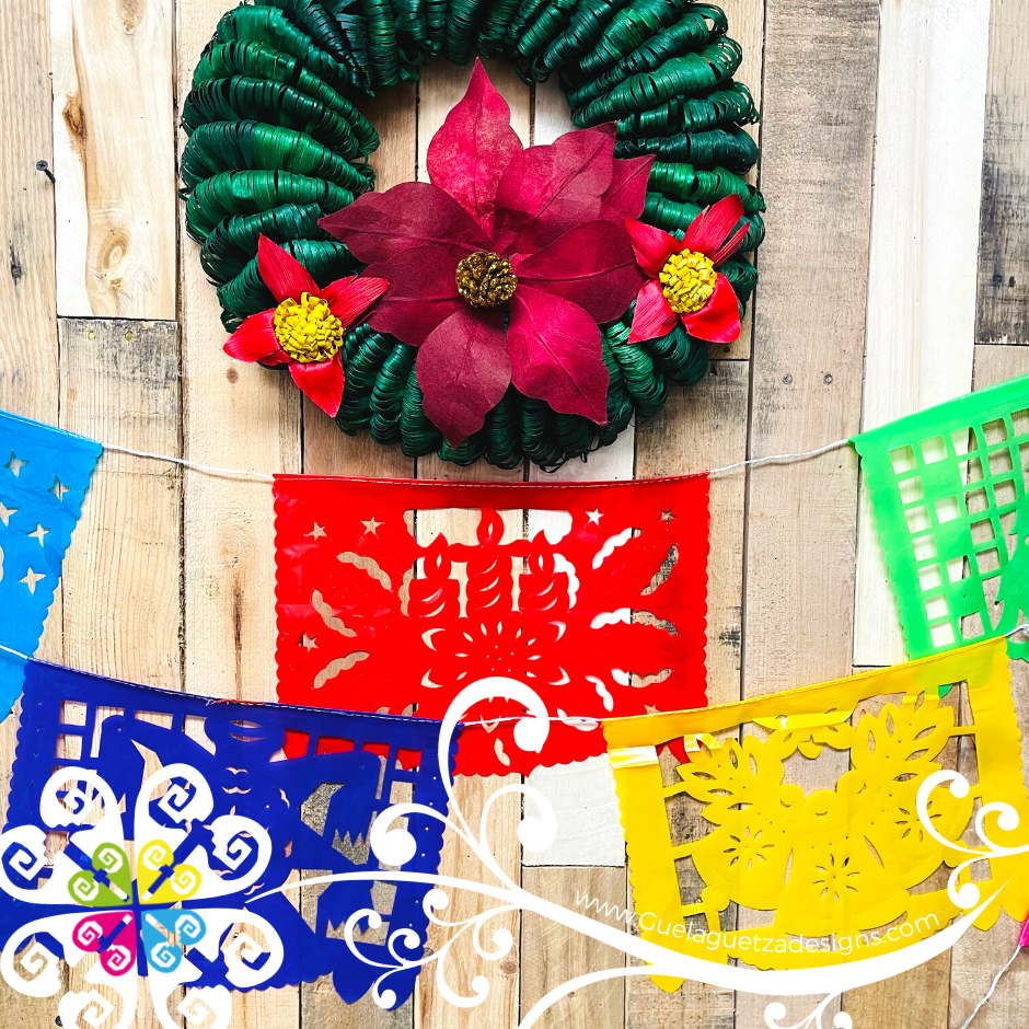 Medium Christmas Banner - Plastico Picado Navidad