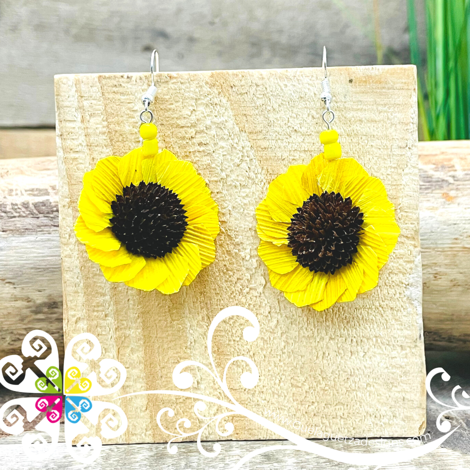 Flower Earrings - Corn Husk