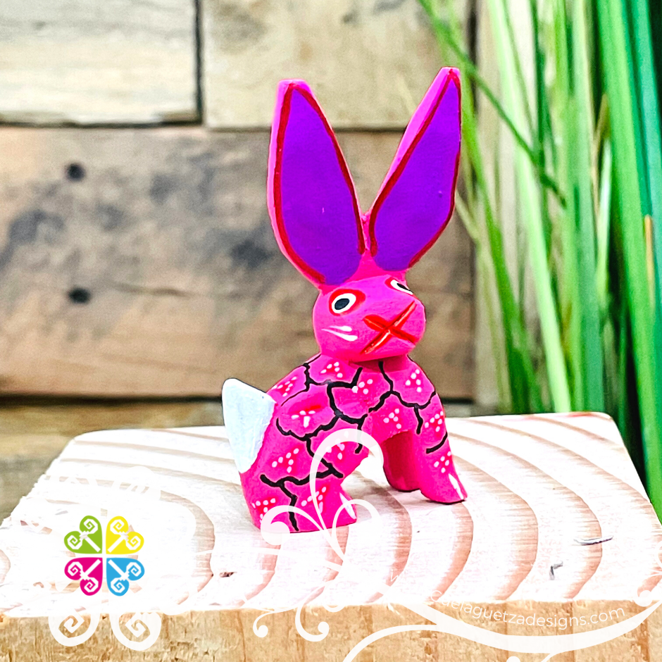 Mini Rabbit Alebrije Handcarve Wood Decoration Figure