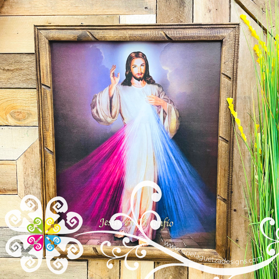 Small Jesus Wood Wall Art - Litografia