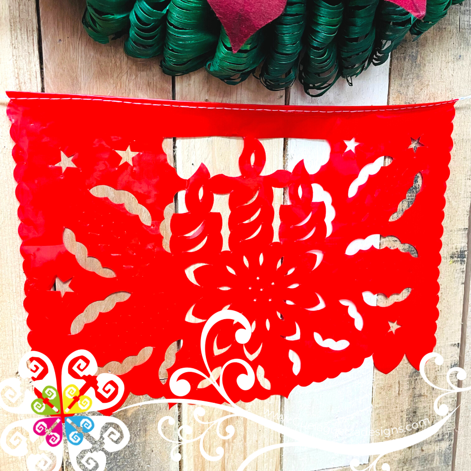 Medium Christmas Banner - Plastico Picado Navidad