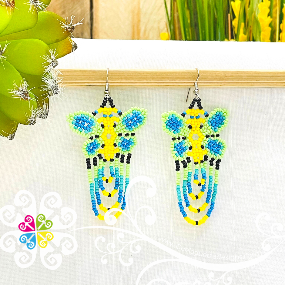 Beaded Butterfly Earrings