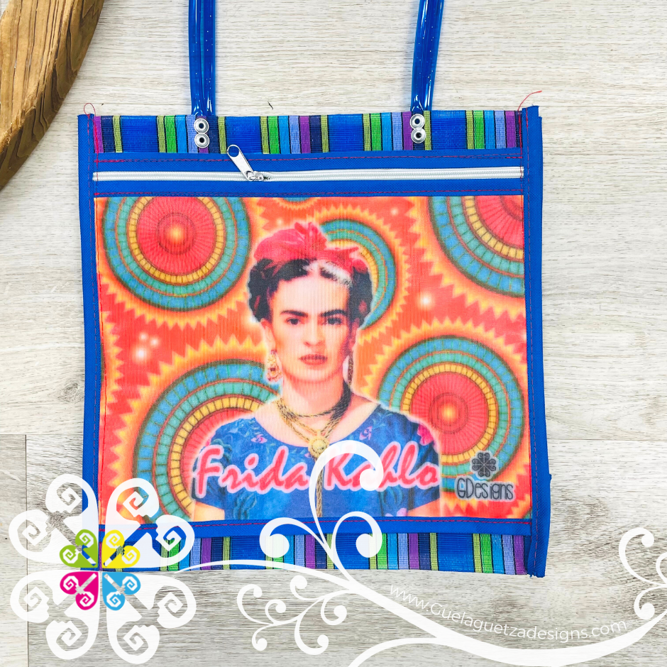 Blue Multi Medium Frida - Shopping Morral