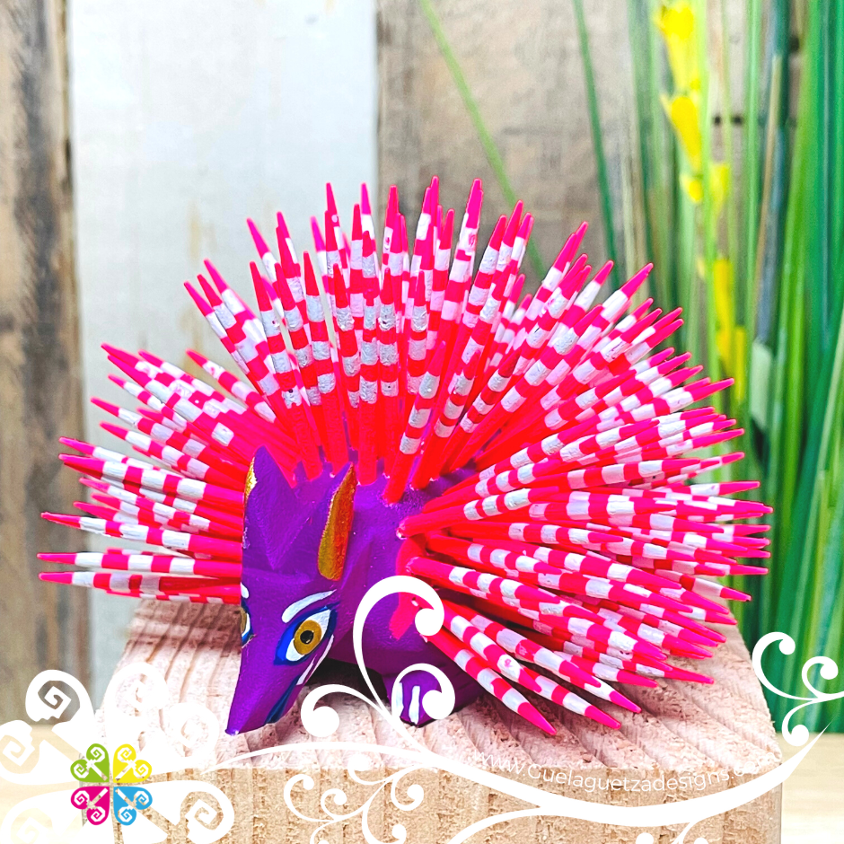 Medium Porcupine Alebrije- Handcarve Wood Decoration Figure