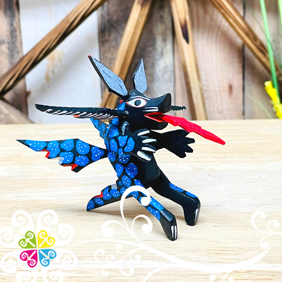 Mini Dragon Alebrije - Handcarve Wood Decoration Figure