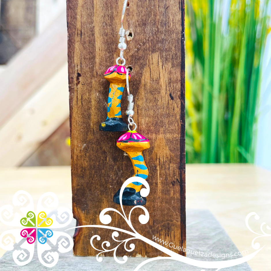 Mushroom Alebrije - Artisan Earrings