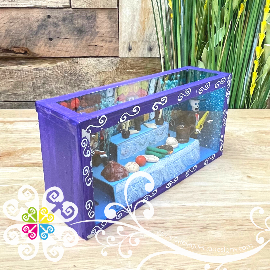 Purple Long Box Decor - Cajita Decorativa Barro Cocido