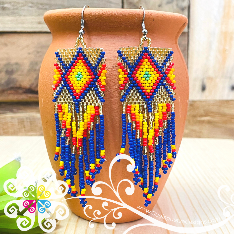 Cuadro Rhombus Beaded Earrings