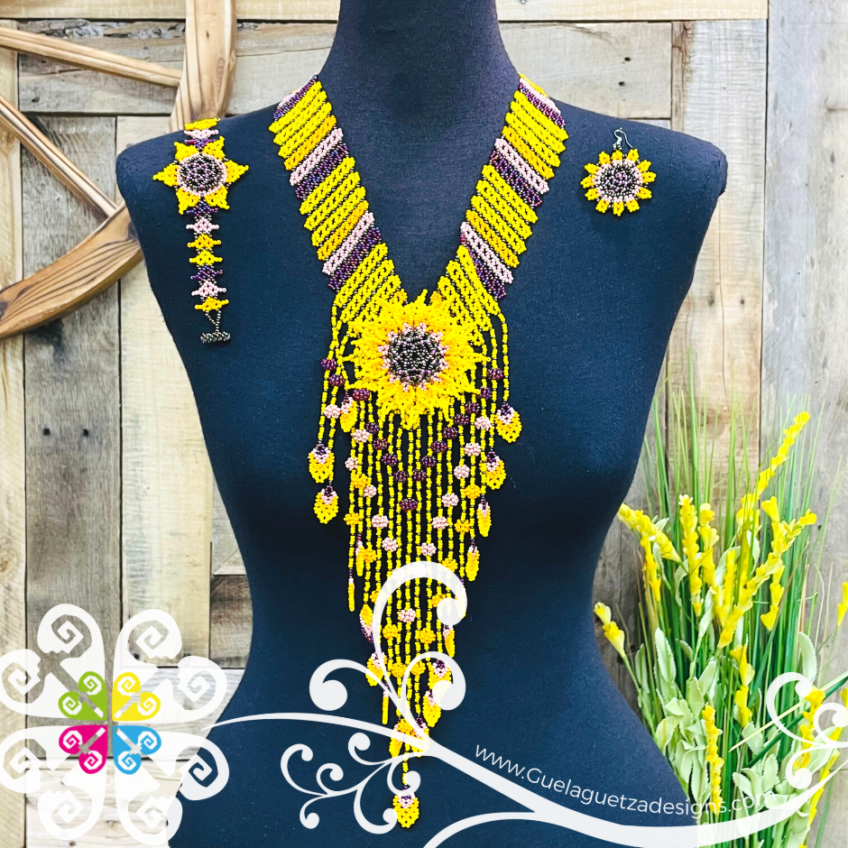 Sunflower V Style Beaded Set